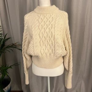 Cream cable knit sweater
